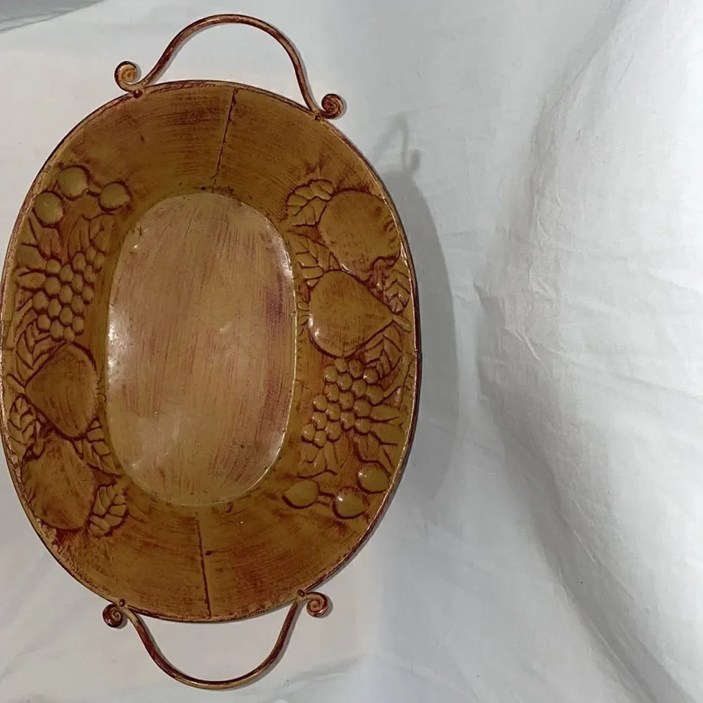 Metal Basket  with fruit decor